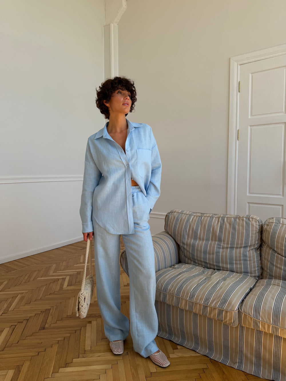 Pure 100% Linen Set з брюками