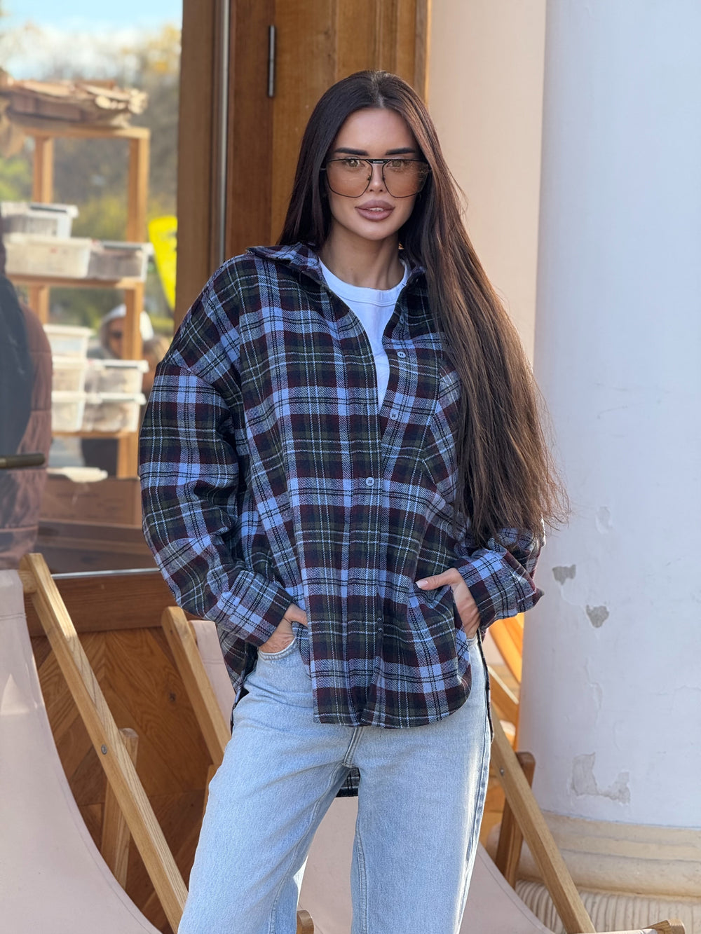 Сорочка в клітинку