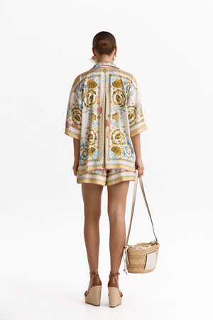 Костюм Gold Bloom з шортами та сорочкою