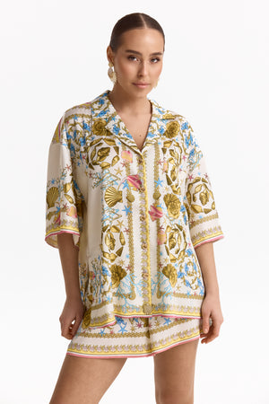 Костюм Gold Bloom з шортами та сорочкою