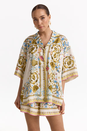Костюм Gold Bloom з шортами та сорочкою
