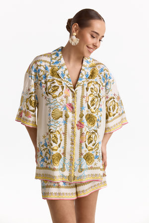 Костюм Gold Bloom з шортами та сорочкою