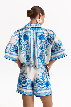 Костюм Azure Chic з шортами та сорочкою