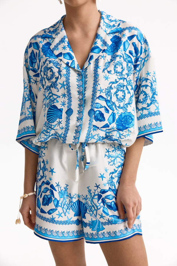 Костюм Azure Chic з шортами та сорочкою